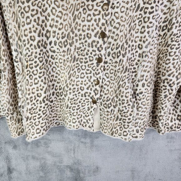 Womens We The Free Oversized Leopard Print Cardigan Button Up Long Sleeve M/L - Picture 3 of 11